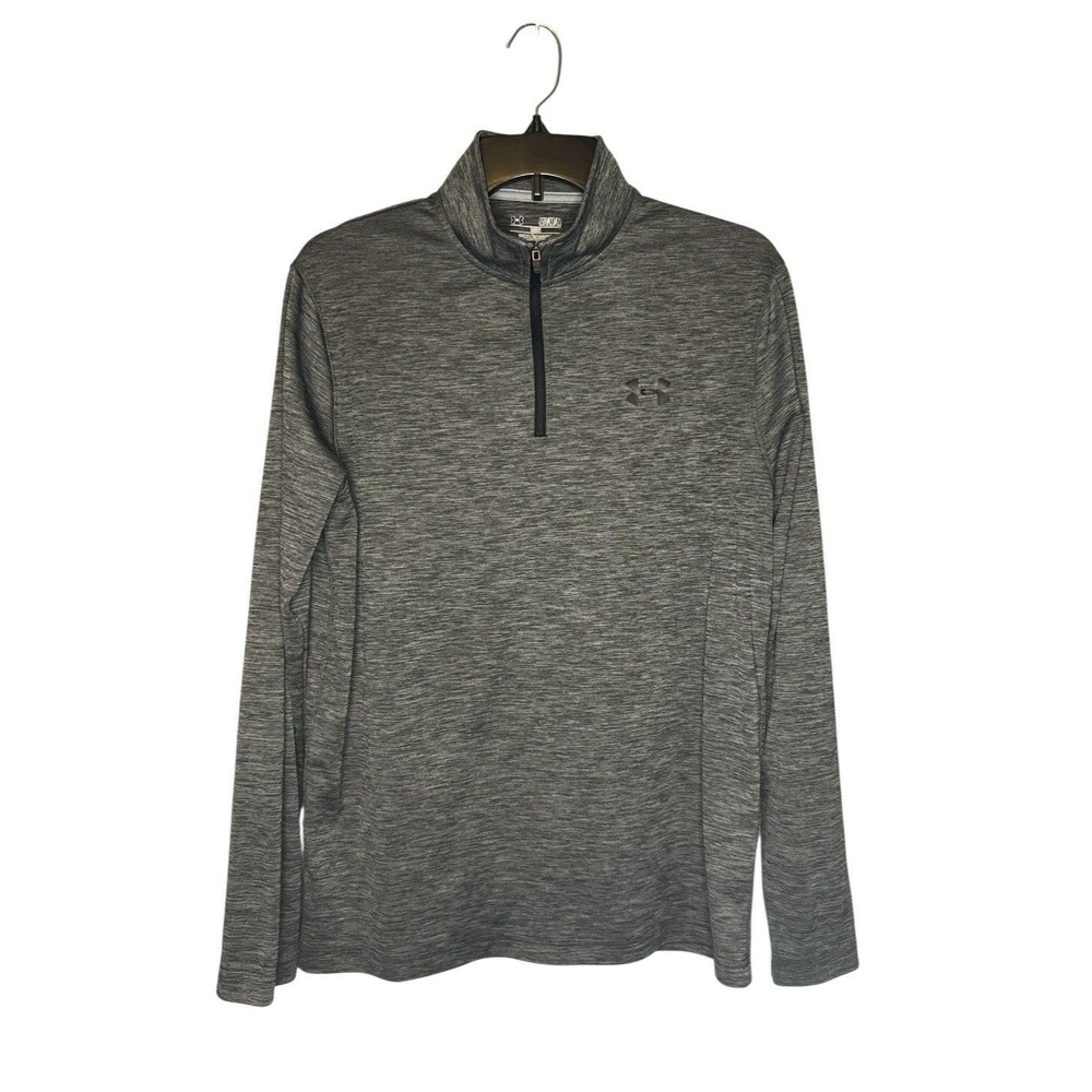 Under Armour Men's Medium UA Tech 1/2 Zip Pullover Black Loose Fit Long‎ Sleeve